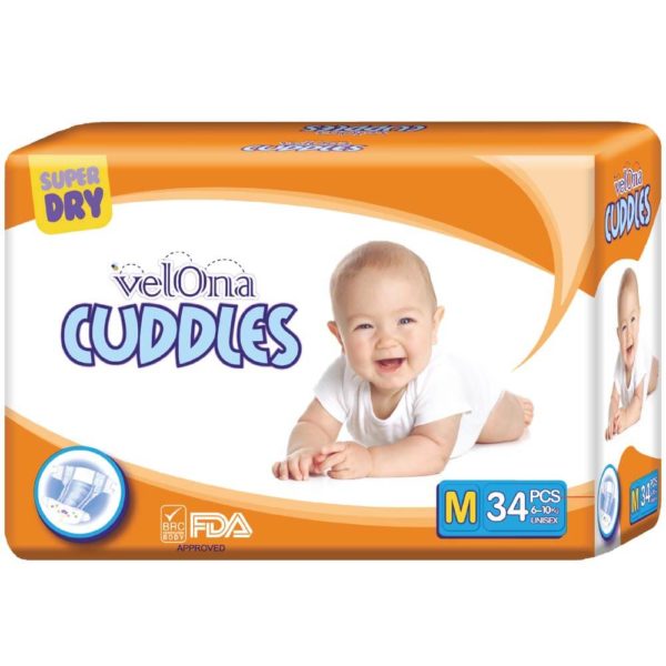 Velona Cuddles Jumbo Medium 34pcs (6-10kgs)