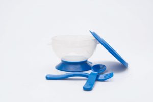 Apple Baby Suction Bowl with Spoon & Fork