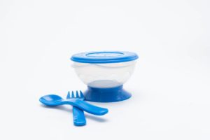 Apple Baby Suction Bowl with Spoon & Fork - Image 2