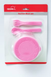Apple Baby Suction Bowl with Spoon & Fork - Image 4