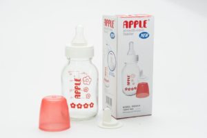 Apple Baby 4Oz Glass Feeding Bottle - Image 2
