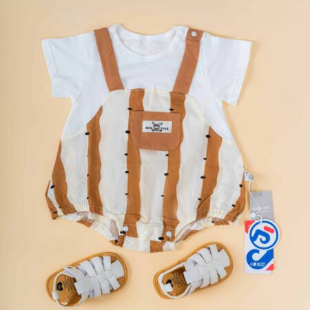 Classy Baby Stripe Romper - Unisex Sun Suit
