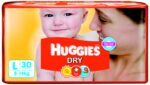 Huggies Large Taped Diapers - Dry (L30)
