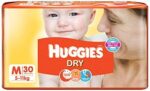 Huggies Medium Taped Diapers - Dry (M30)