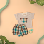 Country Style Check Design 2-Pieces Set (Unisex)